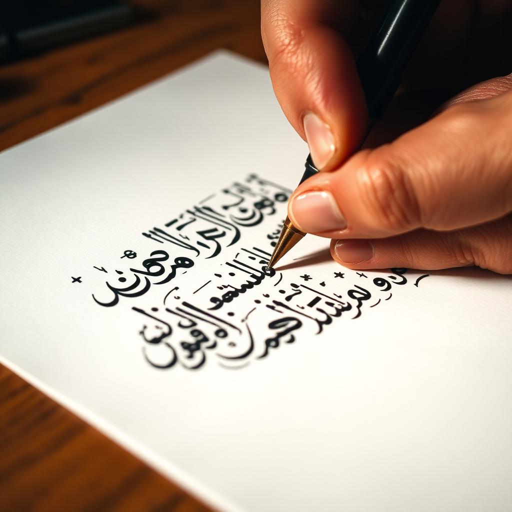 Latihan kaligrafi Arab